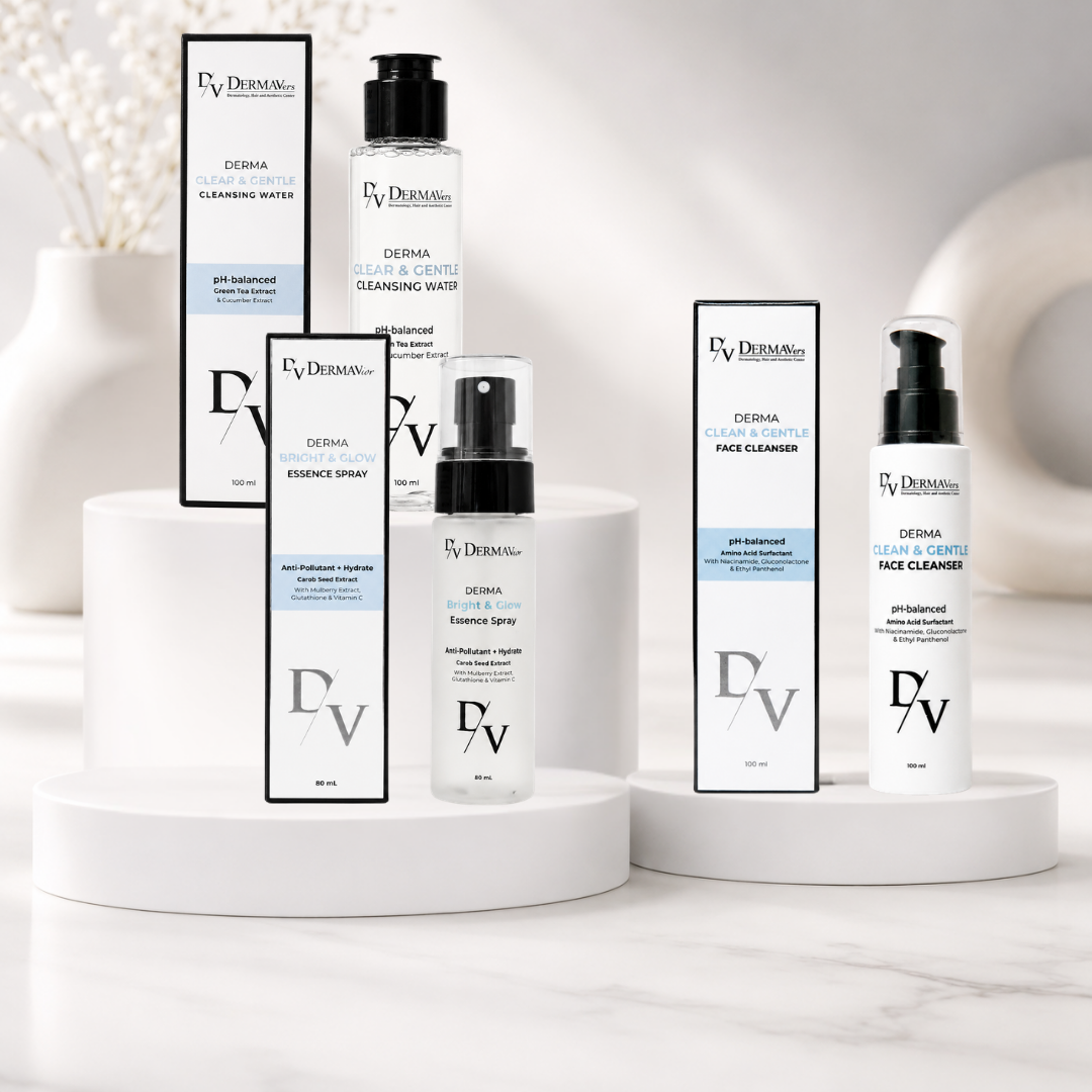Derma Triple Defence ( Face Cleanser, Cleansing Water dan Essence Spray )